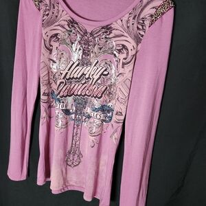 Harley-Davidson Women's Lavender Graphic Blouse